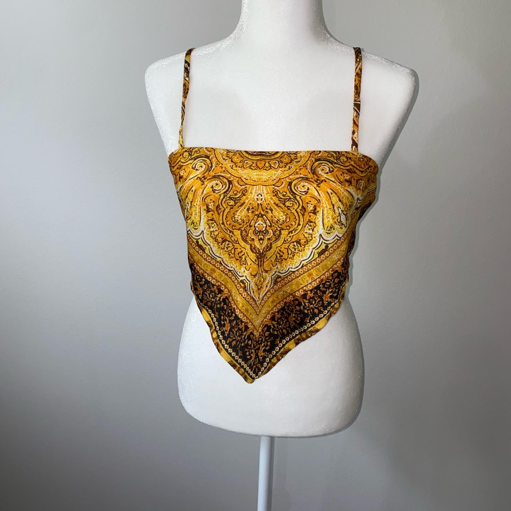 Shein Scarf Print Asymmetrical Hem Cami Top